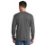 Custom Long Sleeve Color Cotton T-Shirt-Port & Company - Charcoal Back Side