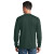 Custom Long Sleeve Color Cotton T-Shirt-Port & Company - Dark green Back Side