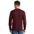 Custom Long Sleeve Color Cotton T-Shirt-Port & Company - Athletic Maroon Back Side
