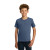 Custom Gildan - Youth Heavy Cotton 100% Cotton T-Shirt - Indigo Blue Front View