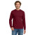 Custom Gildan - Heavy Cotton 100% Cotton Long Sleeve T-Shirt - Cardinal Red Front View