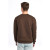 Custom Jerzees - NuBlend Crewneck Sweatshirt - Chacolate Back View