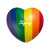 Custom B.free Rainbow Pride Heart Shape Stress Ball - Front View