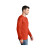 Custom Long Sleeve Color Cotton T-Shirt-Port & Company - Orange Side View