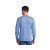 Custom Long Sleeve Color Cotton T-Shirt-Port & Company - Light blue Back Side