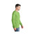 Custom Long Sleeve Color Cotton T-Shirt-Port & Company - Lime Side View 