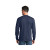 Custom Long Sleeve Color Cotton T-Shirt-Port & Company - Navy Back Side 