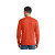 Custom Long Sleeve Color Cotton T-Shirt-Port & Company - Orange Back Side