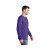 Custom Long Sleeve Color Cotton T-Shirt-Port & Company - Purple Side View 