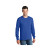 Custom Long Sleeve Color Cotton T-Shirt-Port & Company - Royal Front Side 