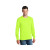 Custom Long Sleeve Color Cotton T-Shirt-Port & Company - Safety Green Front Side