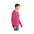 Custom Long Sleeve Color Cotton T-Shirt-Port & Company - Sangria Side View 