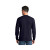 Custom Long Sleeve Color Cotton T-Shirt-Port & Company - True Navy Back Side 