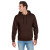 Custom Jerzees - NuBlend Pullover Hooded Sweatshirt - Chocolate Front View 