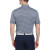 Custom PGA Tour Heather Feed Stripe Polo - Peacoat Heather Back View