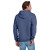Custom Jerzees - NuBlend Pullover Hooded Sweatshirt -Vintage Heather Blue Back View