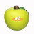 Custom Apple Stress Reliever -Lime Green