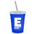 Custom Stadium Cup-Lid-Straw-16 oz - Royal Blue 