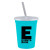 Custom Stadium Cup-Lid-Straw-16 oz - Bright Blue 