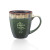 Custom 17 oz  Water Color Drip Ceramic Personalized Mugs - Green