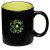 Custom 11 oz. Matte Two-Tone Coffee Mugs - Lime