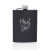 Custom 8 oz. Verano Stainless Steel Hip Flasks - Black