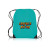 Custom Black Trim Drawstring Bags - Aqua