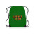 Custom Black Trim Drawstring Bags - kelly Green 
