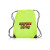 Custom Black Trim Drawstring Bags - lime Green 