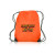 Custom Black Trim Drawstring Bags - Orange