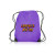 Custom Black Trim Drawstring Bags - Purple