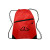 Drawstring Backpacks with Pocket - Red
