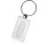 Custom Silver Rectangle Keychains - Silver 