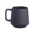 Custom 12 oz Stackable Ceramic Mug - Black Back View