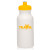 Custom 20 oz. White Water Bottles with Push Cap - White/Yellow