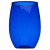 Custom 16 oz. Plastic Stemless Wine Glasses - Blue Back View