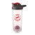 Custom 24 oz Plastic Shaker Bottles with Mixer - Red