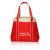Custom Donna Polyester Tote Bags - Red
