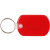 Custom Tag Soft Plastic Keychains - Red Back View 