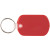 Custom Tag Soft Plastic Keychains - Transparent Red Back View 