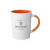 Custom 13 oz. Albany Two-Tone Latte Personalized Mugs - Orange
