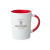 Custom 13 oz. Albany Two-Tone Latte Personalized Mugs - Red