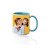 Custom 11 oz. Bright Two-Tone Sublimation Custom Mugs - Teal