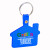 Custom House Shaped Soft Key Tags - Transparent Blue