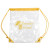 Custom Plastic Drawstring Bags - Yellow