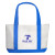 Custom Canvas Shoulder Tote Bags - Blue
