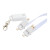 Custom 5-in-1 40W PD Charging Cable Lanyard - White With Socket View