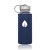Custom 25 oz. Kangaroo Glass Bottles in Neoprene Pouch - Navy Blue