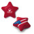 Custom USA Patriotic Star Shape Stress Ball - Patriotic 