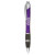 Custom Silver Accent Grip Plastic Pens - Purple